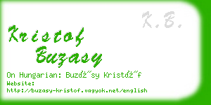 kristof buzasy business card